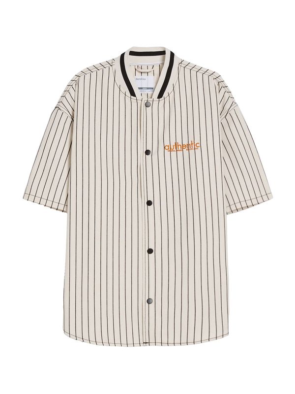 Bershka Bershka Риза  кафяво / черно / бяло