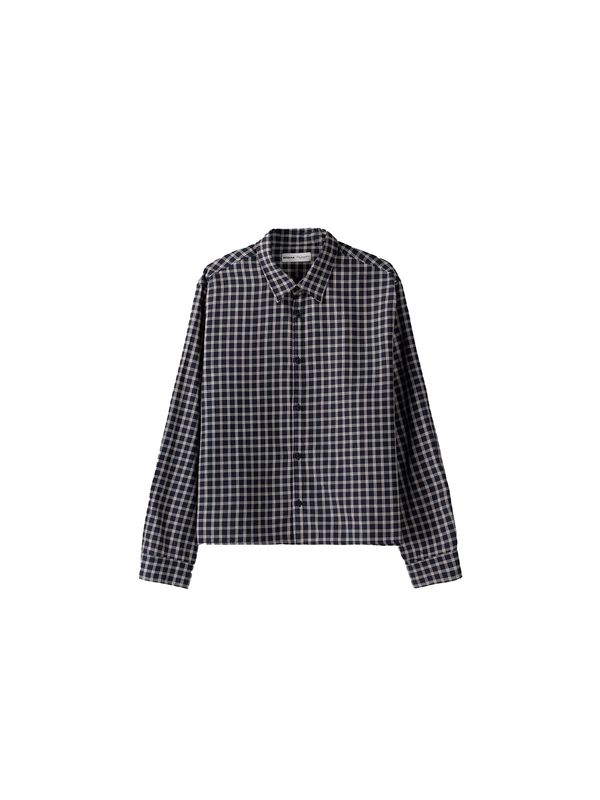 Bershka Bershka Риза  нейви синьо / бяло