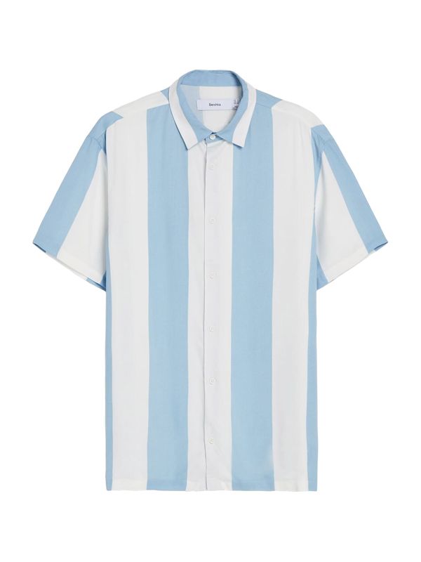 Bershka Bershka Риза  светлосиньо / бяло