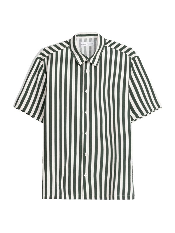 Bershka Bershka Риза  тъмнозелено / бяло