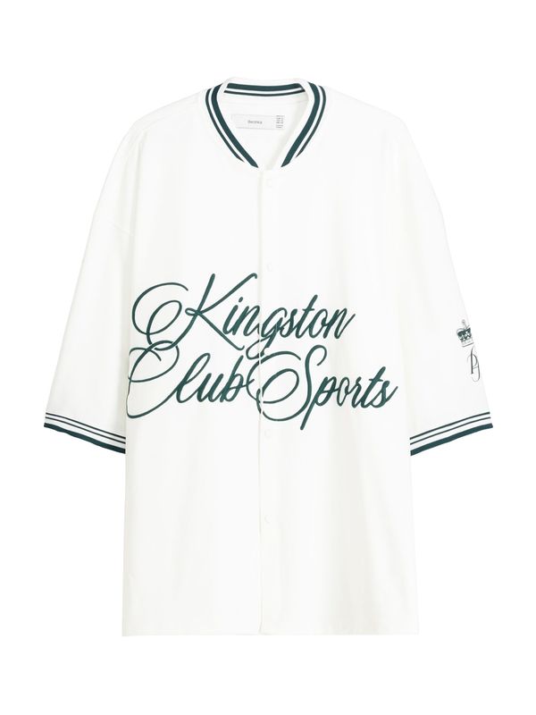 Bershka Bershka Риза  зелено / бяло