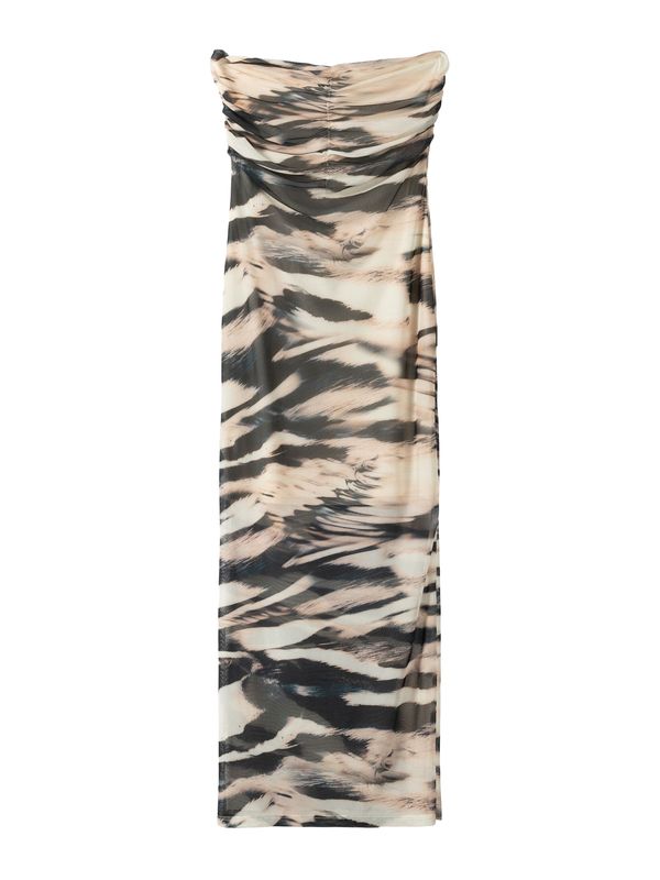 Bershka Bershka Рокля  бежово / слонова кост / черно