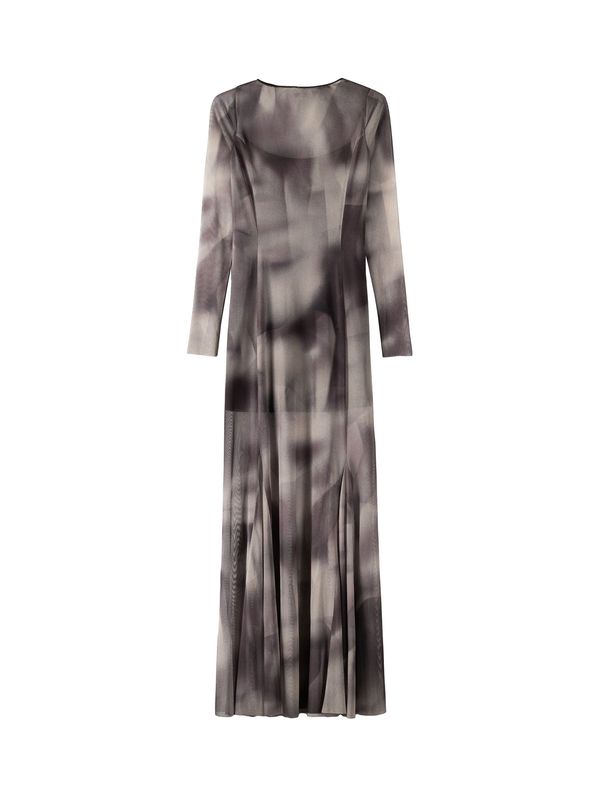 Bershka Bershka Рокля  бежово / тъмнобежово / графитено сиво