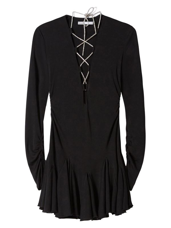 Bershka Bershka Рокля  черно / сребърно