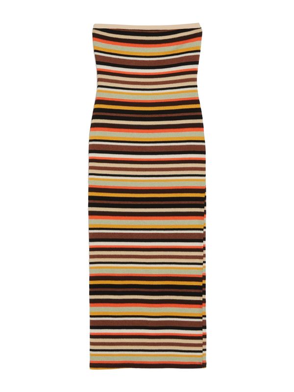 Bershka Bershka Рокля  кафяво / светлокафяво / жълто / черно