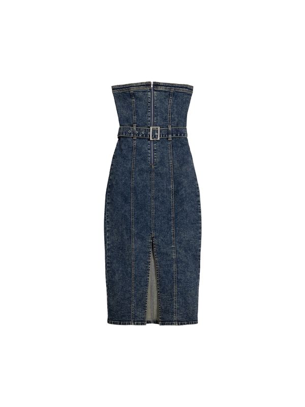 Bershka Bershka Рокля  син деним