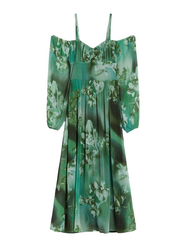 Bershka Bershka Рокля  смарагдово зелено / тъмнозелено