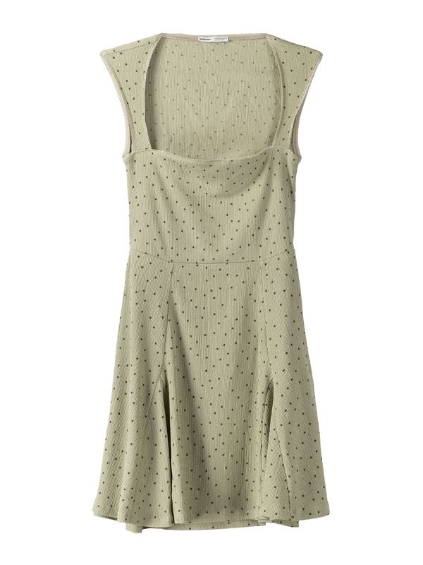 Bershka Bershka Рокля  тъмнобежово / тъмнозелено