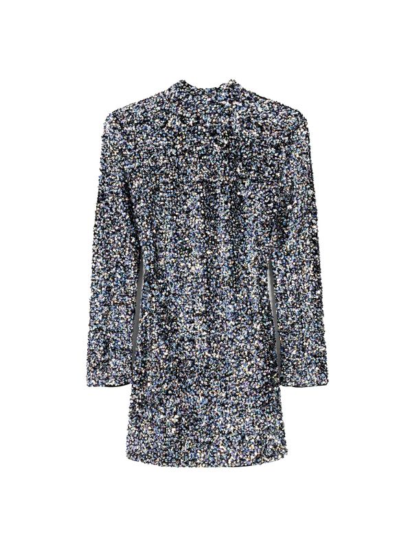 Bershka Bershka Рокля за коктейл  черно / сребърно