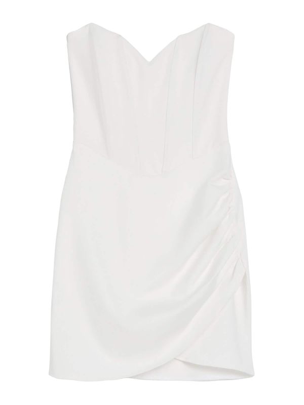 Bershka Bershka Рокля за коктейл  мръсно бяло