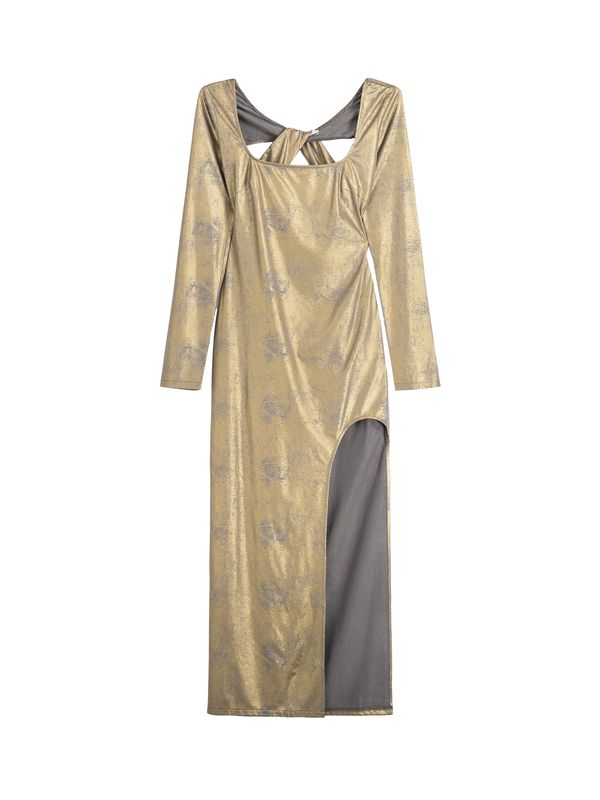 Bershka Bershka Рокля  злато / сиво