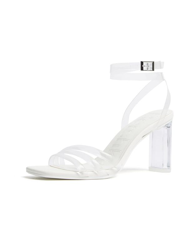 Bershka Bershka Сандали с каишка  прозрачно