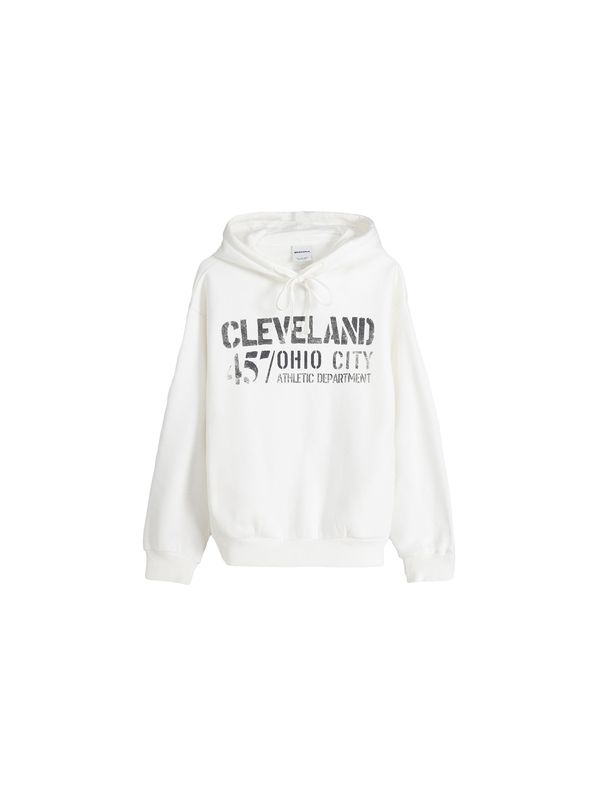 Bershka Bershka Суичър  екрю / черно