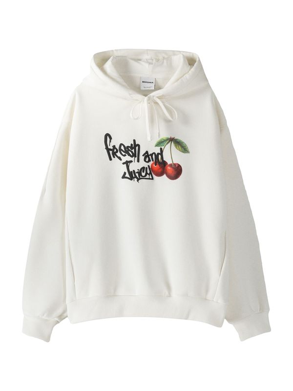 Bershka Bershka Суичър  екрю / зелено / алено / черно