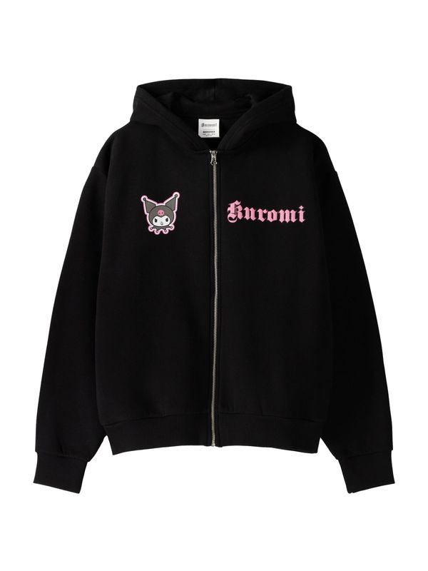 Bershka Bershka Суичър  графитено сиво / бледорозово / черно / бяло