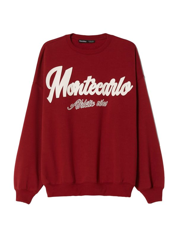 Bershka Bershka Суичър  гренадин / бяло