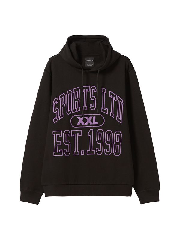 Bershka Bershka Суичър  лилав / черно