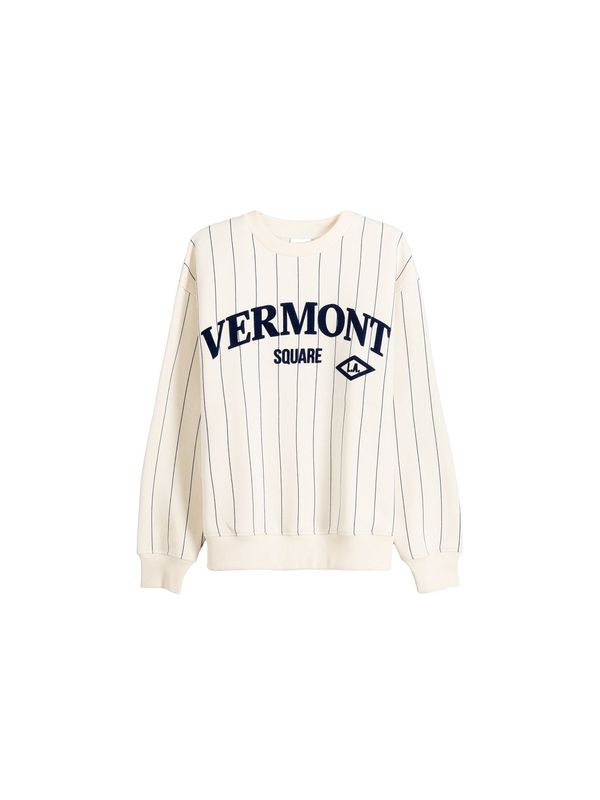 Bershka Bershka Суичър  морскосиньо / естествено бяло