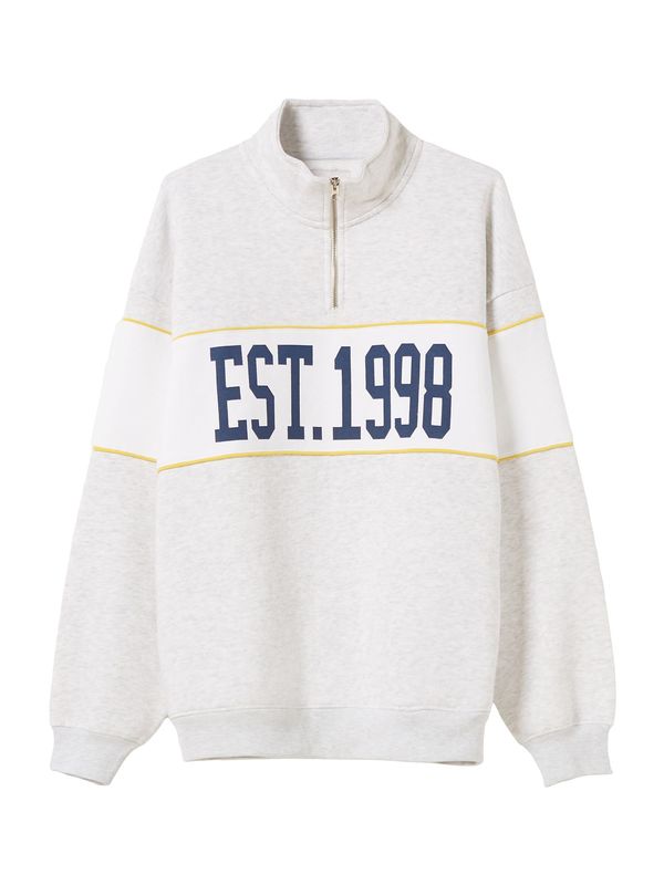 Bershka Bershka Суичър  нейви синьо / жълто / светлосиво / бяло