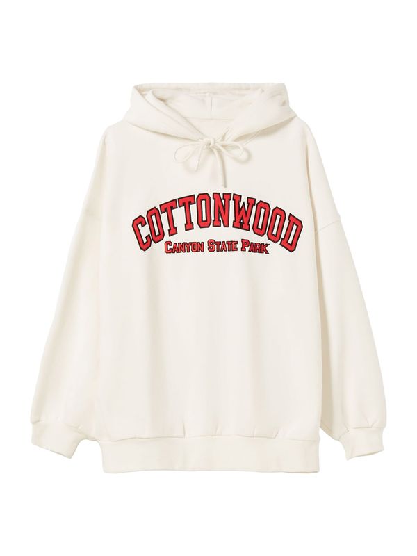 Bershka Bershka Суичър  огнено червено / черно / бяло