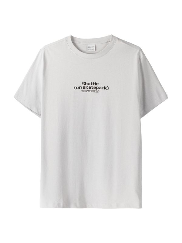 Bershka Bershka Суичър  сиво / светлосиво / бледорозово / черно