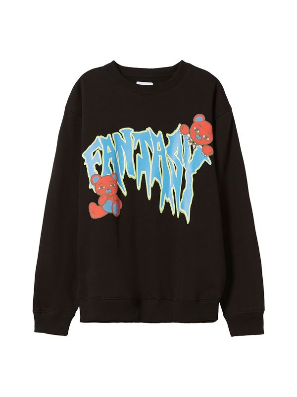 Bershka Bershka Суичър  светлосиньо / жълто / червено / черно