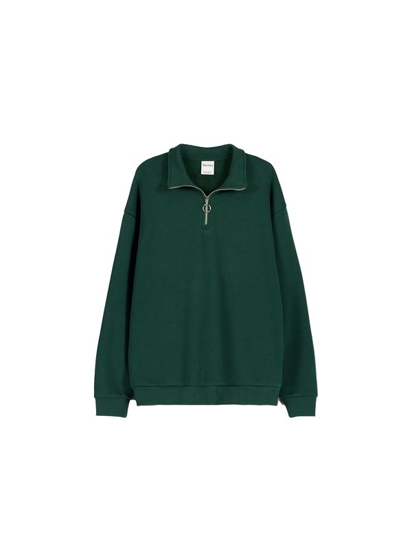 Bershka Bershka Суичър  тъмнозелено