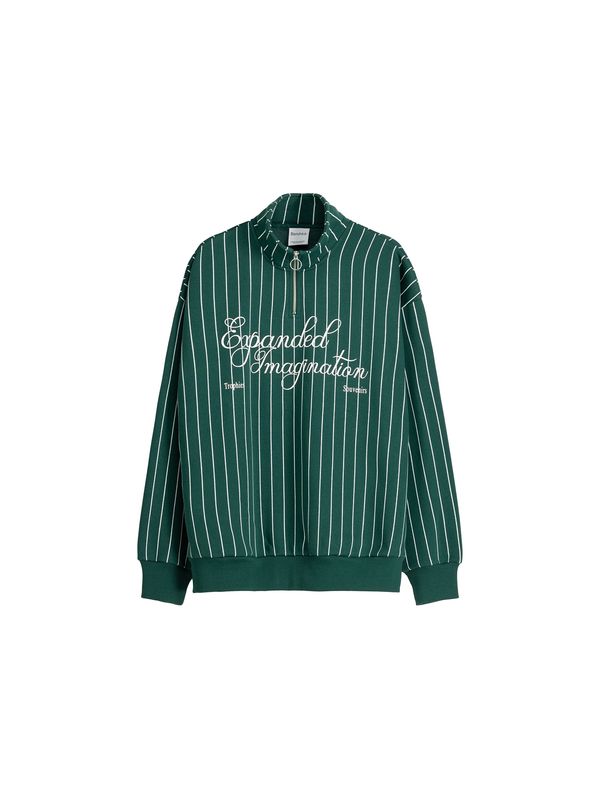 Bershka Bershka Суичър  зелено / бяло