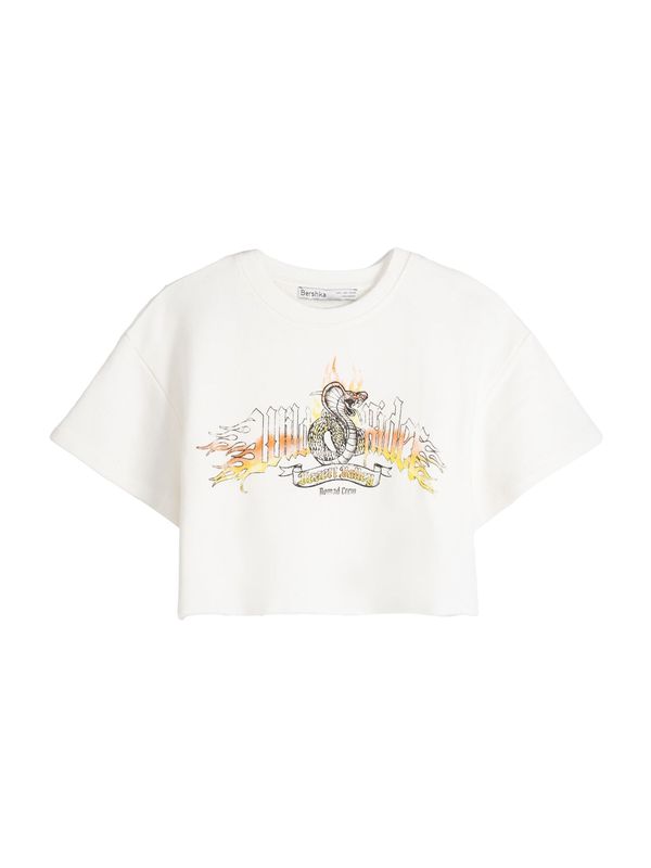 Bershka Bershka Суичър  златистожълто / корал / черно / мръсно бяло