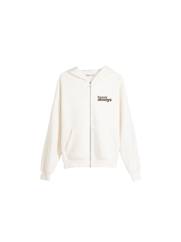 Bershka Bershka Суичъри с качулка  кремаво / кафяво