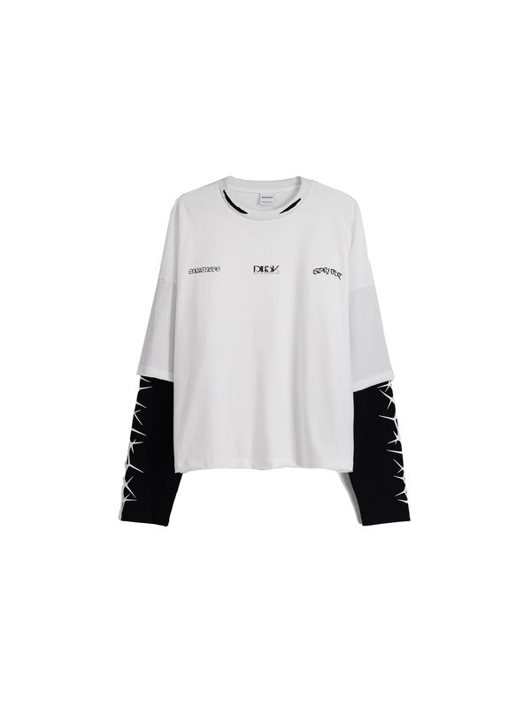 Bershka Bershka Тениска  черно / бяло