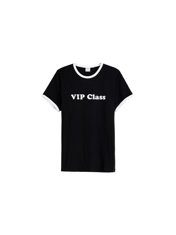 Bershka Bershka Тениска  черно / бяло