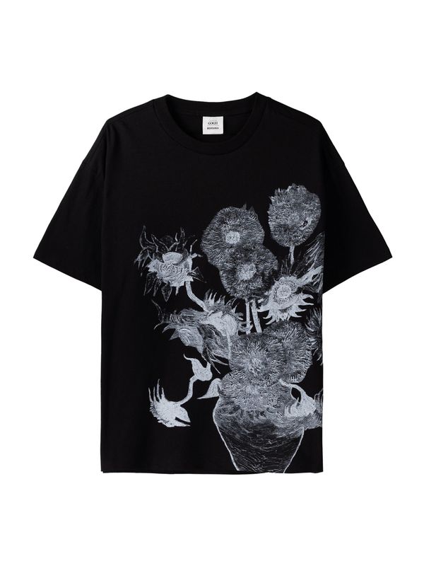 Bershka Bershka Тениска  черно / бяло