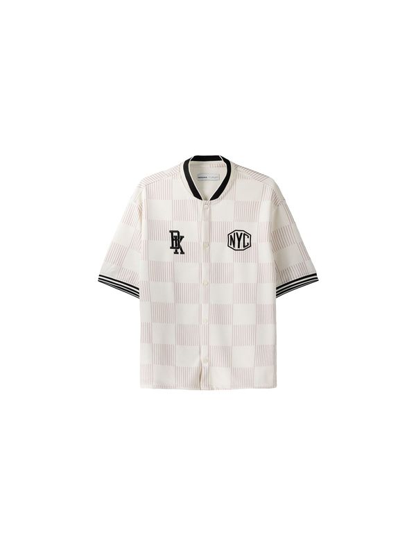 Bershka Bershka Тениска  екрю / тъмночервено / черно