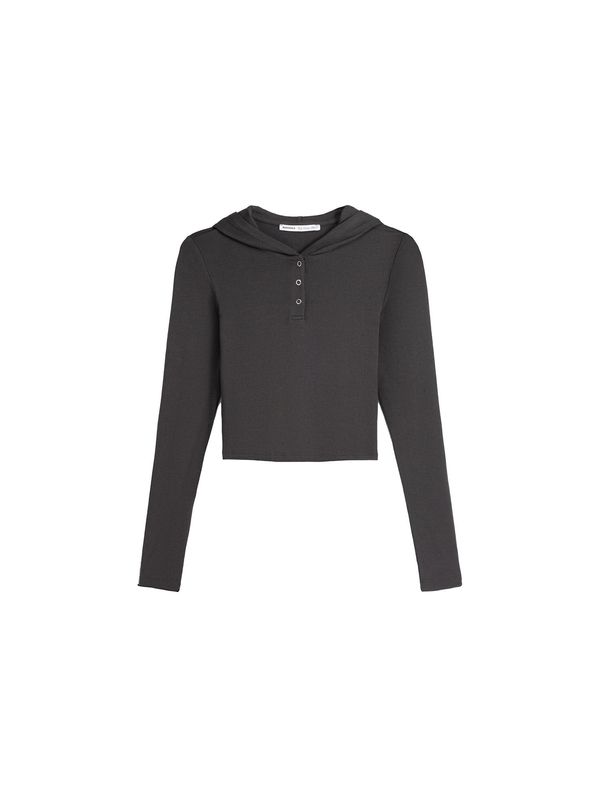 Bershka Bershka Тениска  графитено сиво
