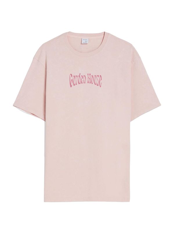 Bershka Bershka Тениска  лазурно синьо / фуксия / бледорозово