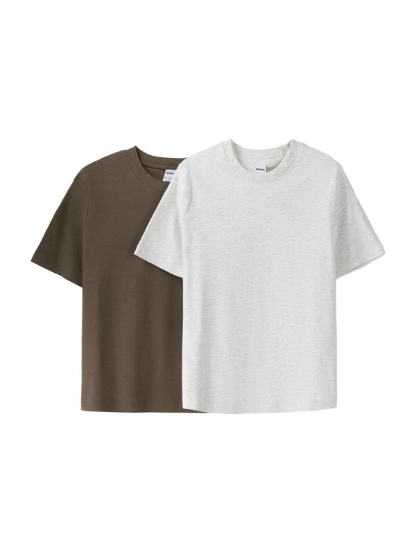 Bershka Bershka Тениска  маслина / бяло