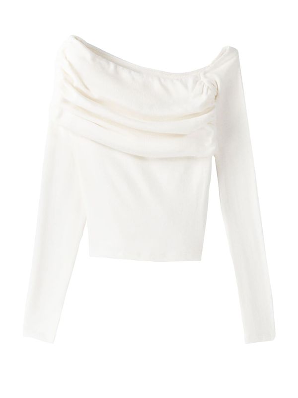 Bershka Bershka Тениска  мръсно бяло