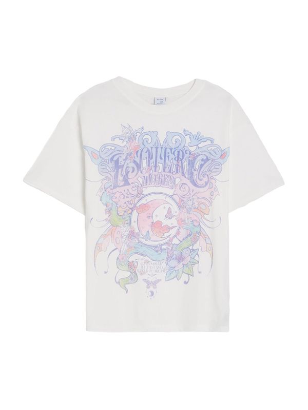 Bershka Bershka Тениска  небесносиньо / лавандула / бледорозово / естествено бяло