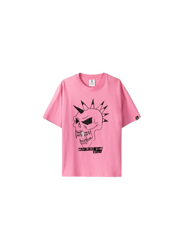 Bershka Bershka Тениска  розово / черно