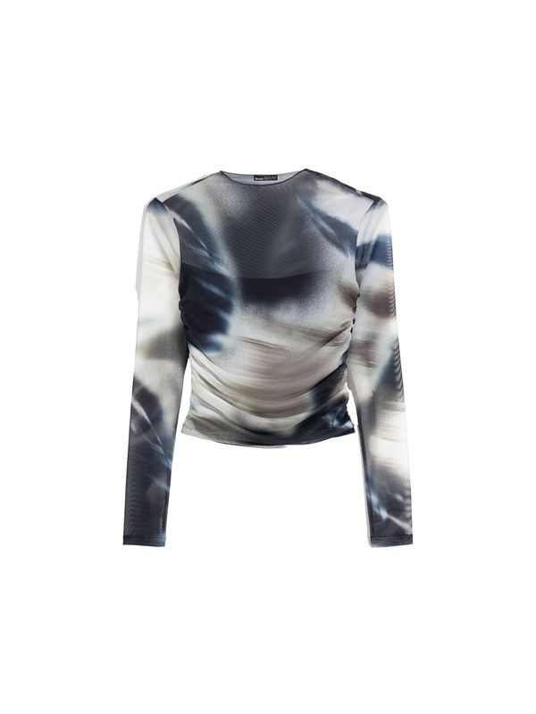 Bershka Bershka Тениска  синьо / сиво