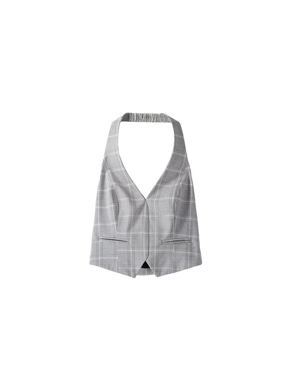 Bershka Bershka Тениска  сиво / антрацитно черно / светлосиво