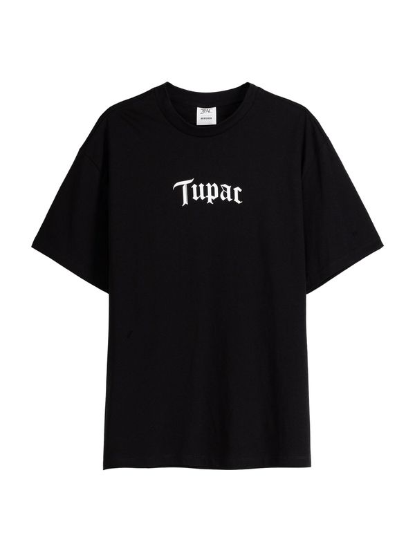 Bershka Bershka Тениска  сиво / черно / бяло