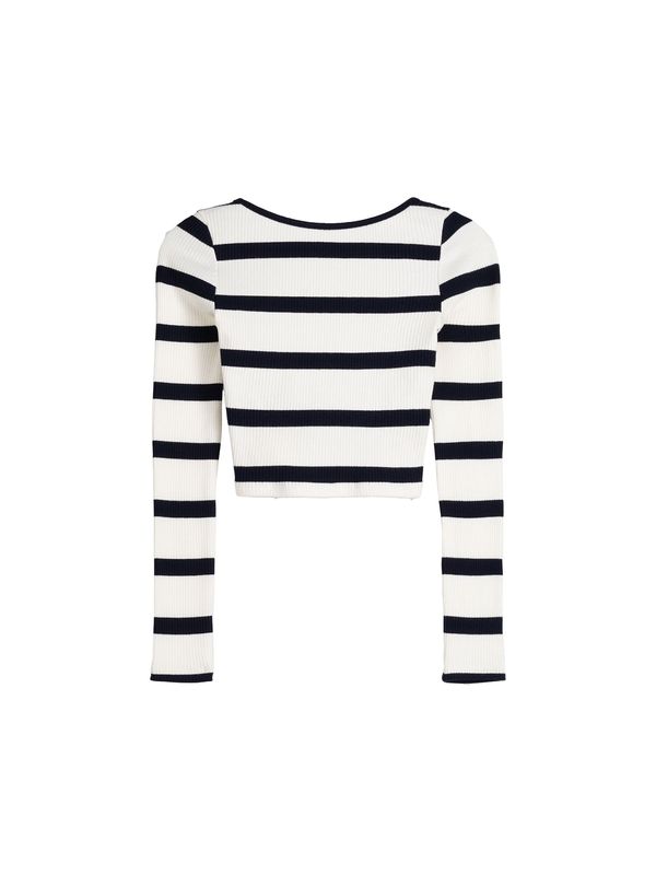 Bershka Bershka Тениска  светлобежово / черно