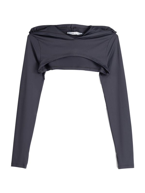 Bershka Bershka Тениска  тъмносиво