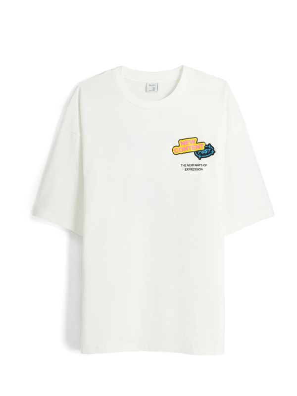 Bershka Bershka Тениска  жълто / розово / черно / бяло