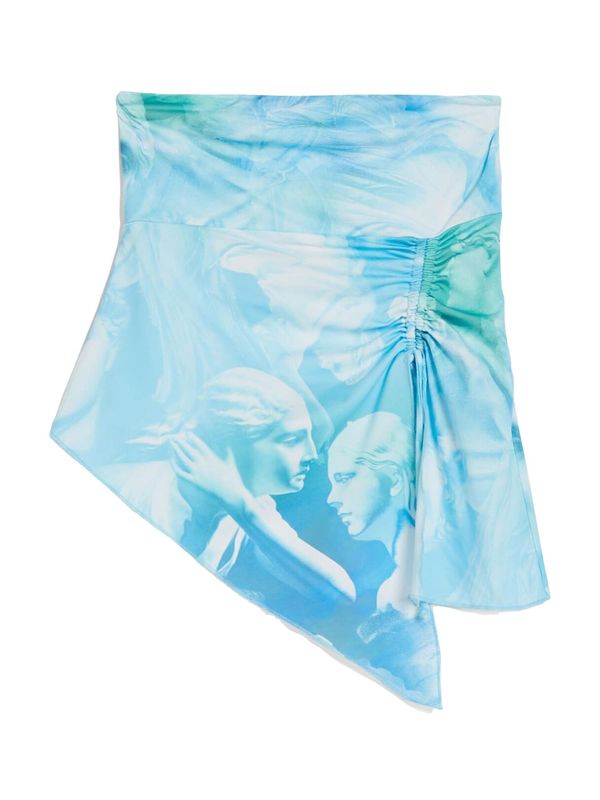 Bershka Bershka Топ  синьо / пастелно зелено / бяло