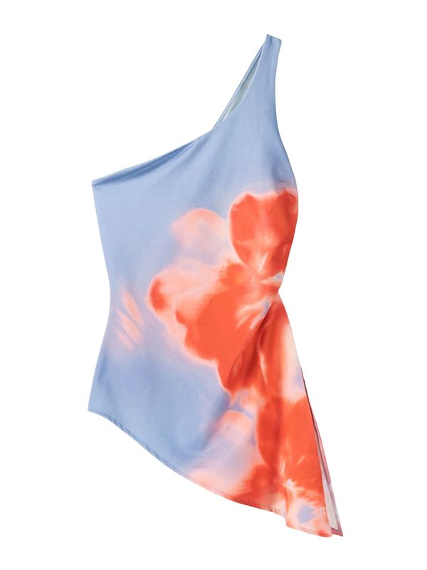 Bershka Bershka Топ  светлосиньо / оранжево / бледорозово