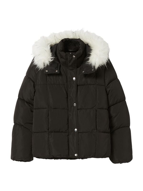 Bershka Bershka Зимно яке  черно / бяло