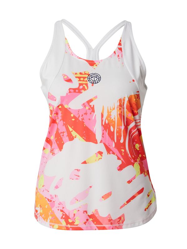 BIDI BADU BIDI BADU Спортен топ 'Wild Arts'  оранжево / бледорозово / черно / бяло